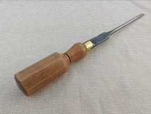 Load image into Gallery viewer, Vintage Wood Handle Flathead Screwdriver – Brass Ferrule – 23.3cm Long
