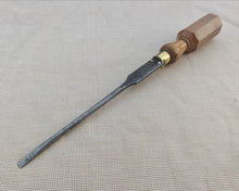 Load image into Gallery viewer, Vintage Wood Handle Flathead Screwdriver – Brass Ferrule – 23.3cm Long
