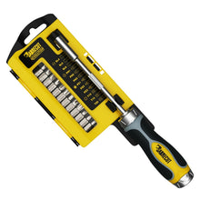Load image into Gallery viewer, 20pcs SabreCut Ratchet Screwdriver Bit Set with Soft Grip Handle &amp; 1/4" Magnetic Bit Holder
