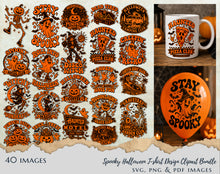 Load image into Gallery viewer, 40 Halloween SVG Bundle Retro Spooky Clipart PNG T-Shirt Graphics PDF
