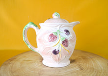 Load image into Gallery viewer, c1940’s Avon Ware Fruit Design Porcelain Embossed Teapot English Country Garden vines
