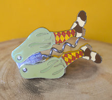 Load image into Gallery viewer, Copy of An Enamelled Metal Novelty Corkscrew in the Form of Jockey Player Legs, 9cm high
