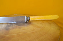 Load image into Gallery viewer, Cathedral Cutlery Robert F Wilding &amp; Co Bread Knife, Vintage Plastic Cream Handle Kitchen Knife
