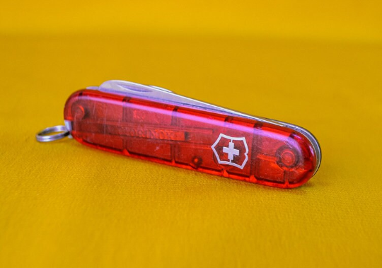 Victorinox Swiss Army Pocket Knife Multi Tool , Jelly Red